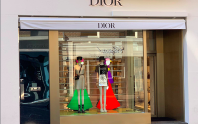 Mistmachines beveiliging Dior winkels